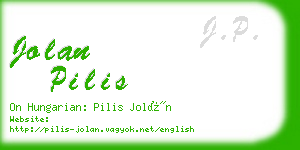 jolan pilis business card